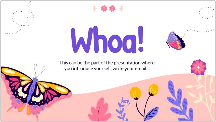 Flower Butterfly Powerpoint Template Free Download