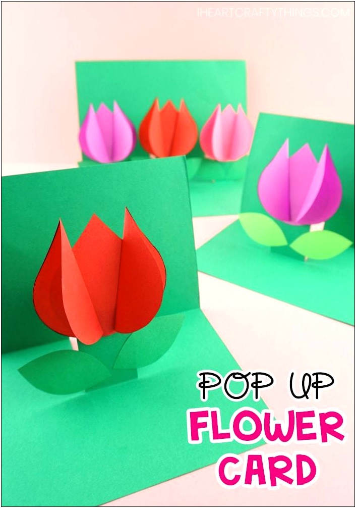 Flower Pop Up Card Template Free Download