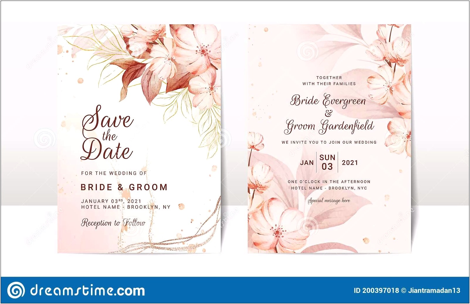 Flower Wedding Invitation Templates Free Download