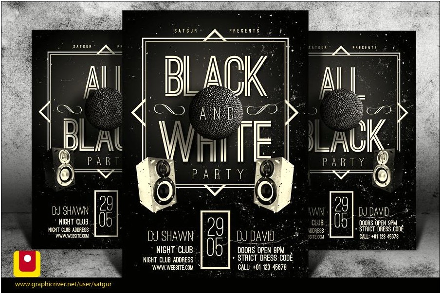 Flyer Templates Free Black And White