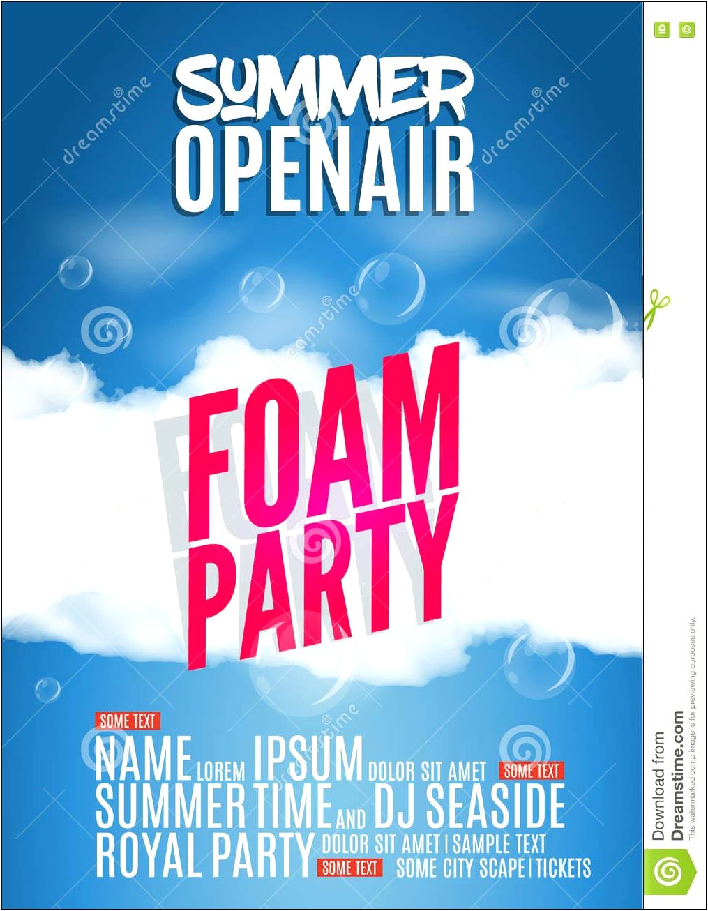 Foam Party Flyer Template Free Download