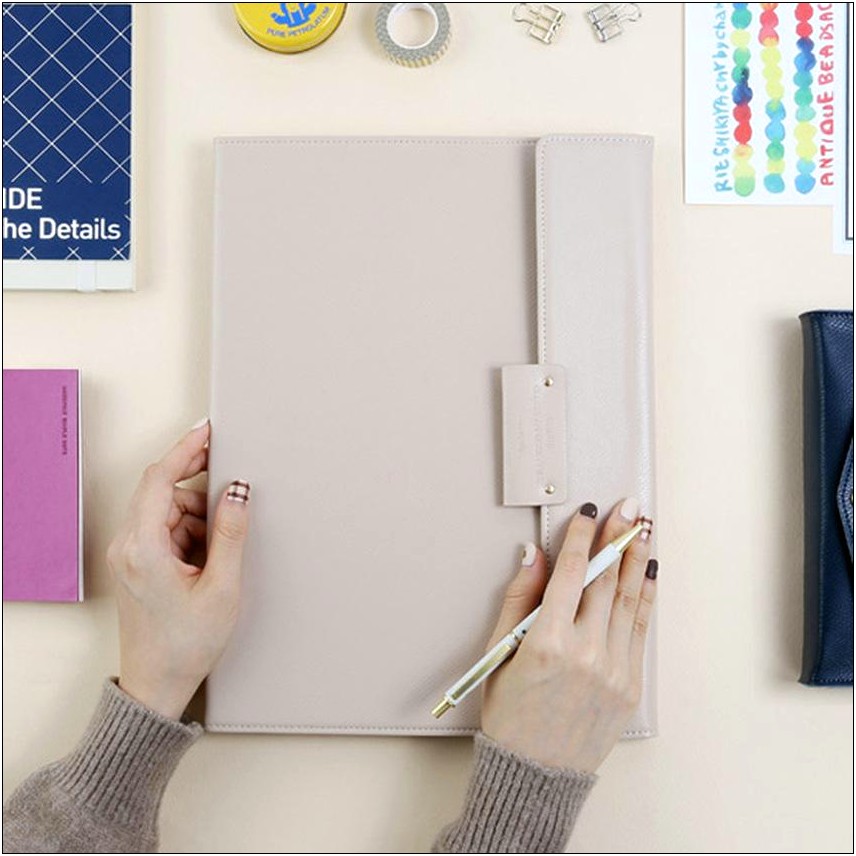 Folder With Side Pocket Free Template
