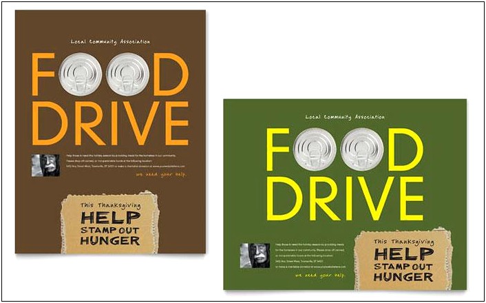 Food Drive Flyer Template Word Free