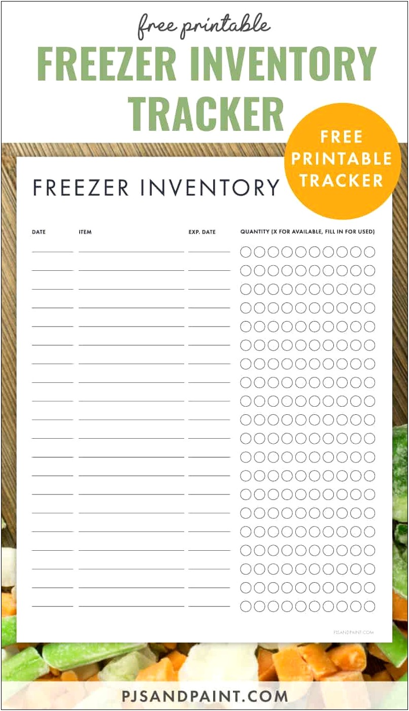 Food Pantry Inventory Template Free Download
