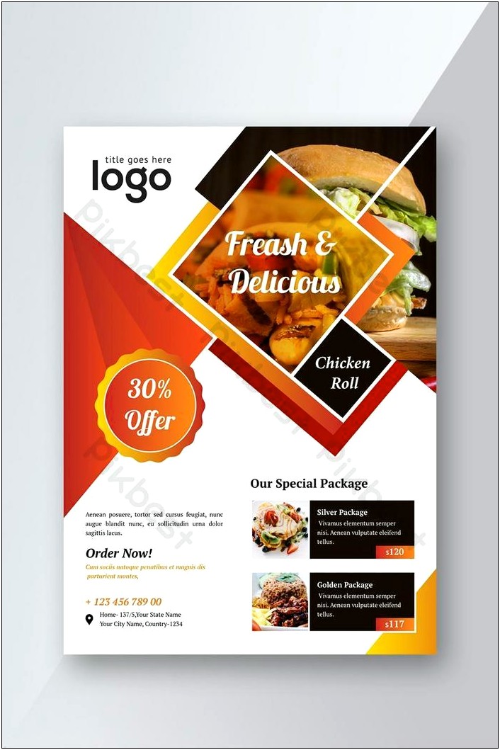 Food Product Brochure Template Free Download