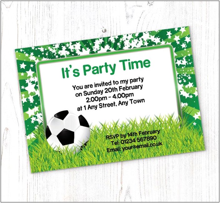 Football Party Invite Template Free Uk