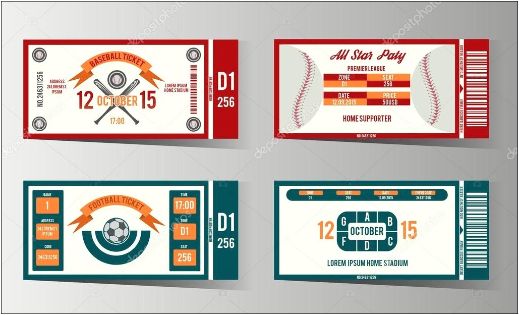 Football Ticket Invitation Template Free Download