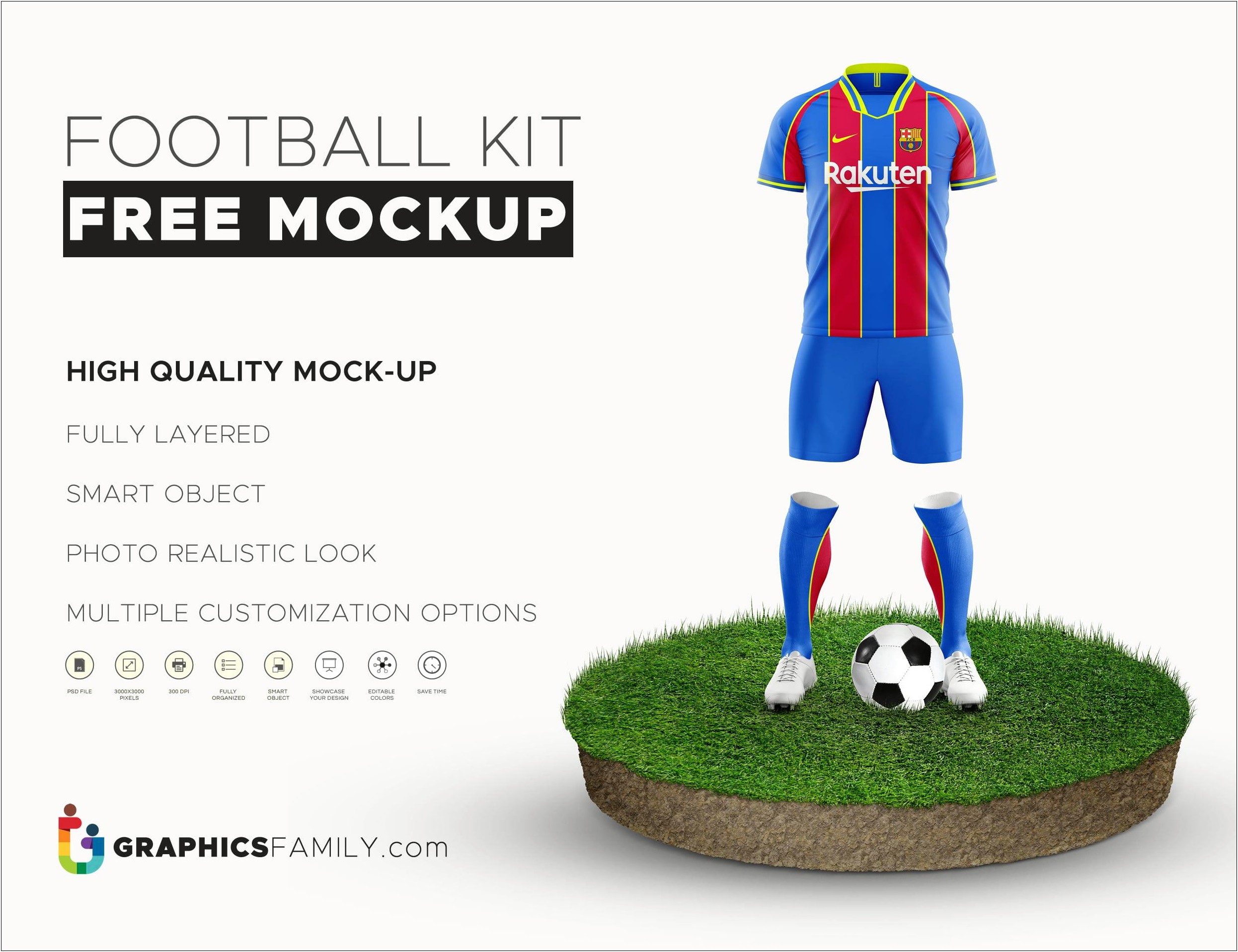 Football Uniform Template Mockup V2.0 Free Download