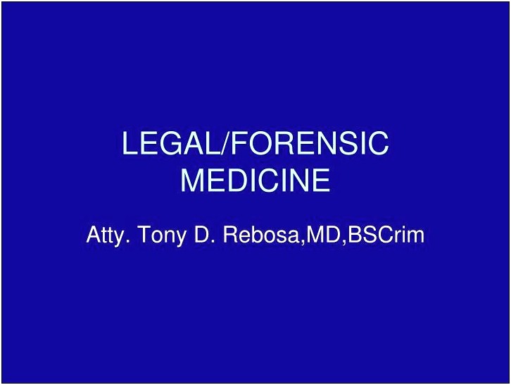 Forensic Medicine Ppt Templates Free Download