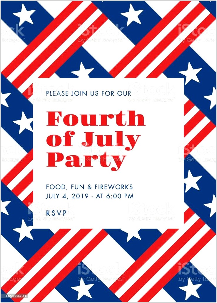 Fourth Of July Invitation Template Free