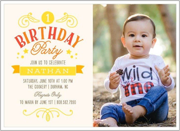 Free 1 Year Old Birthday Invitation Templates