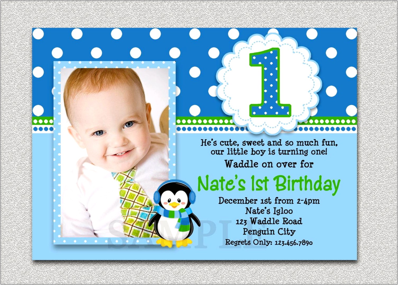 Free 1st Birthday Invitation Card Template