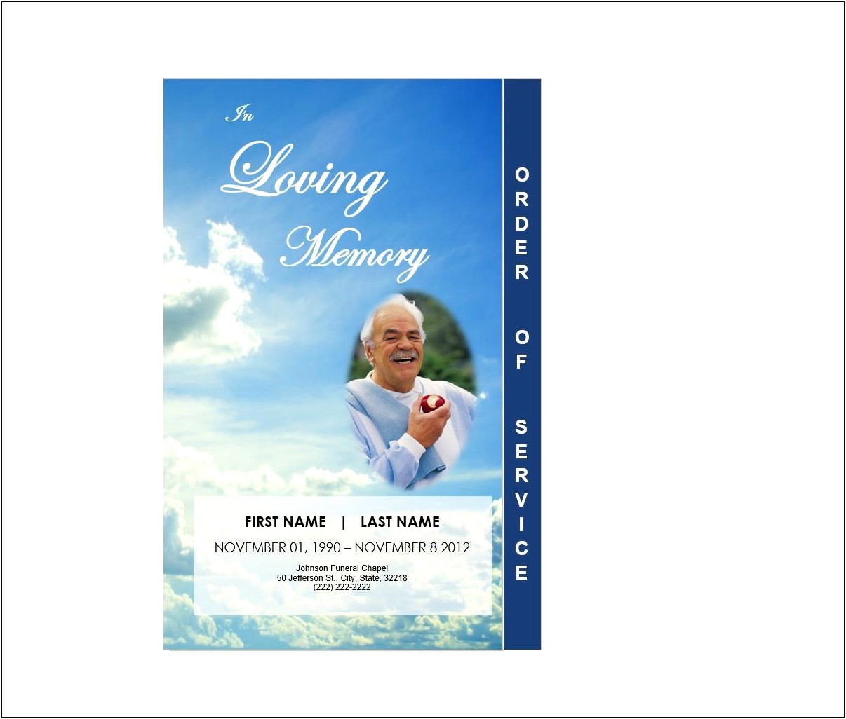 Free 2 Page Graduated Funeral Program Template