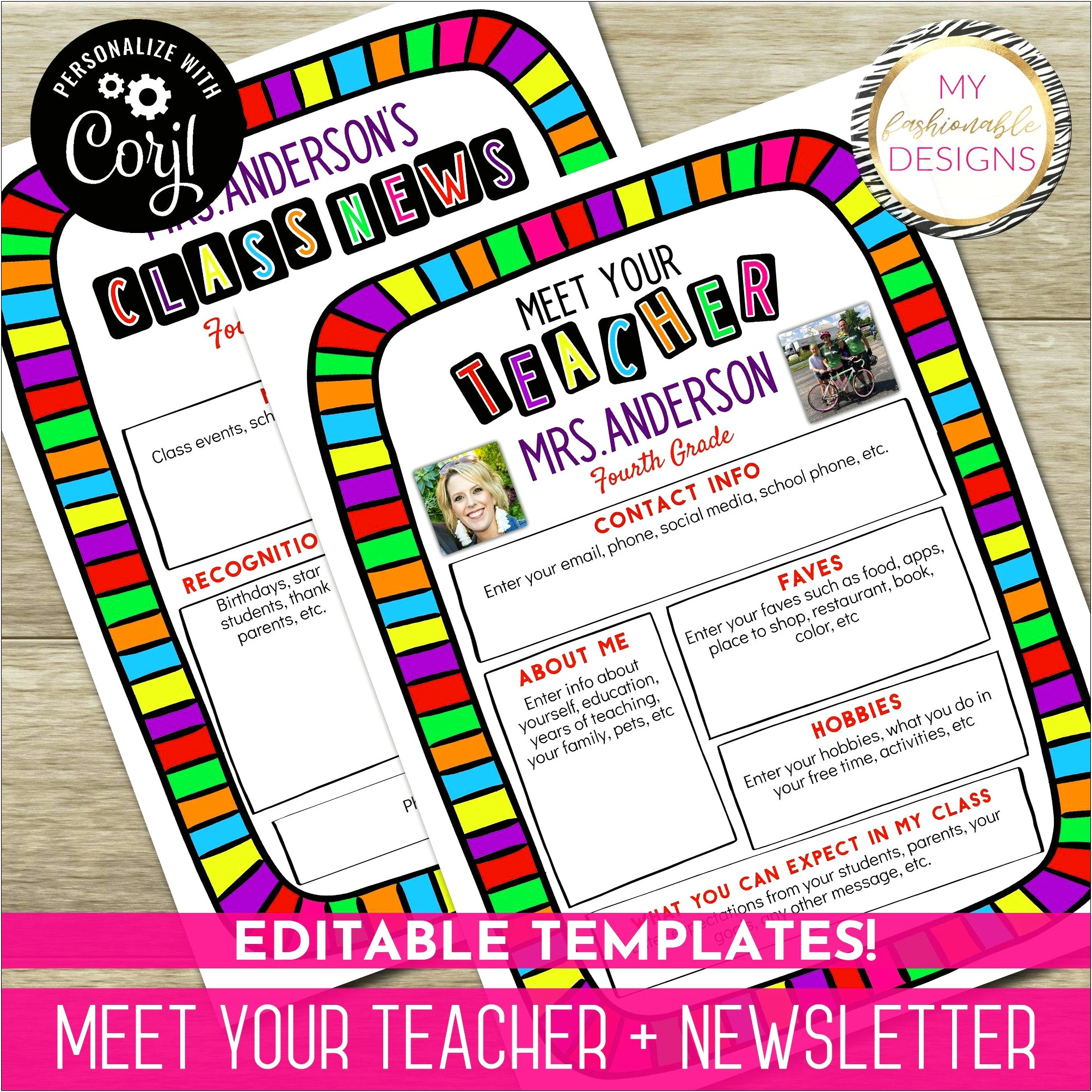 Free 2 Page Printable Newsletter Template