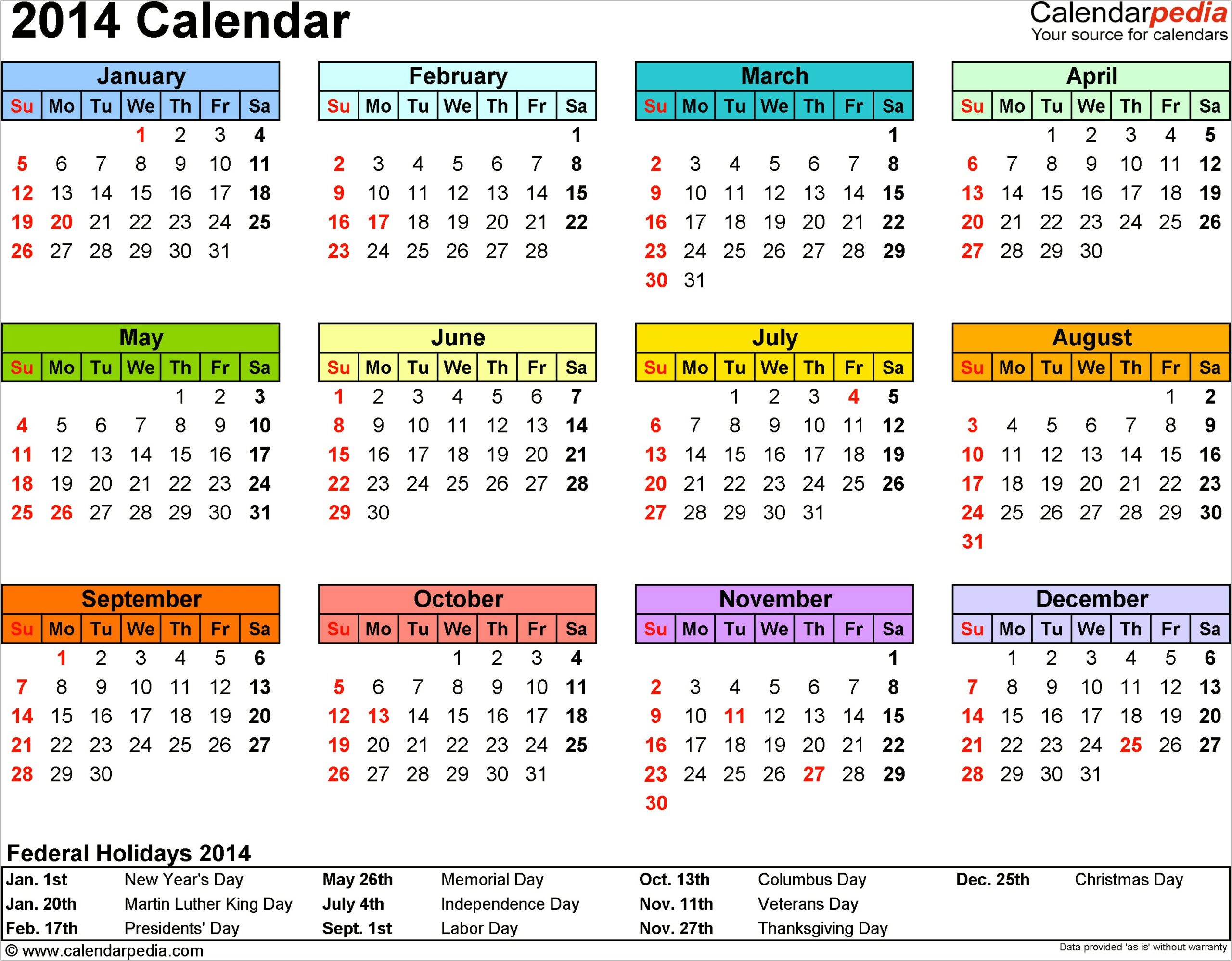 Free 2014 And 2015 Calendar Template