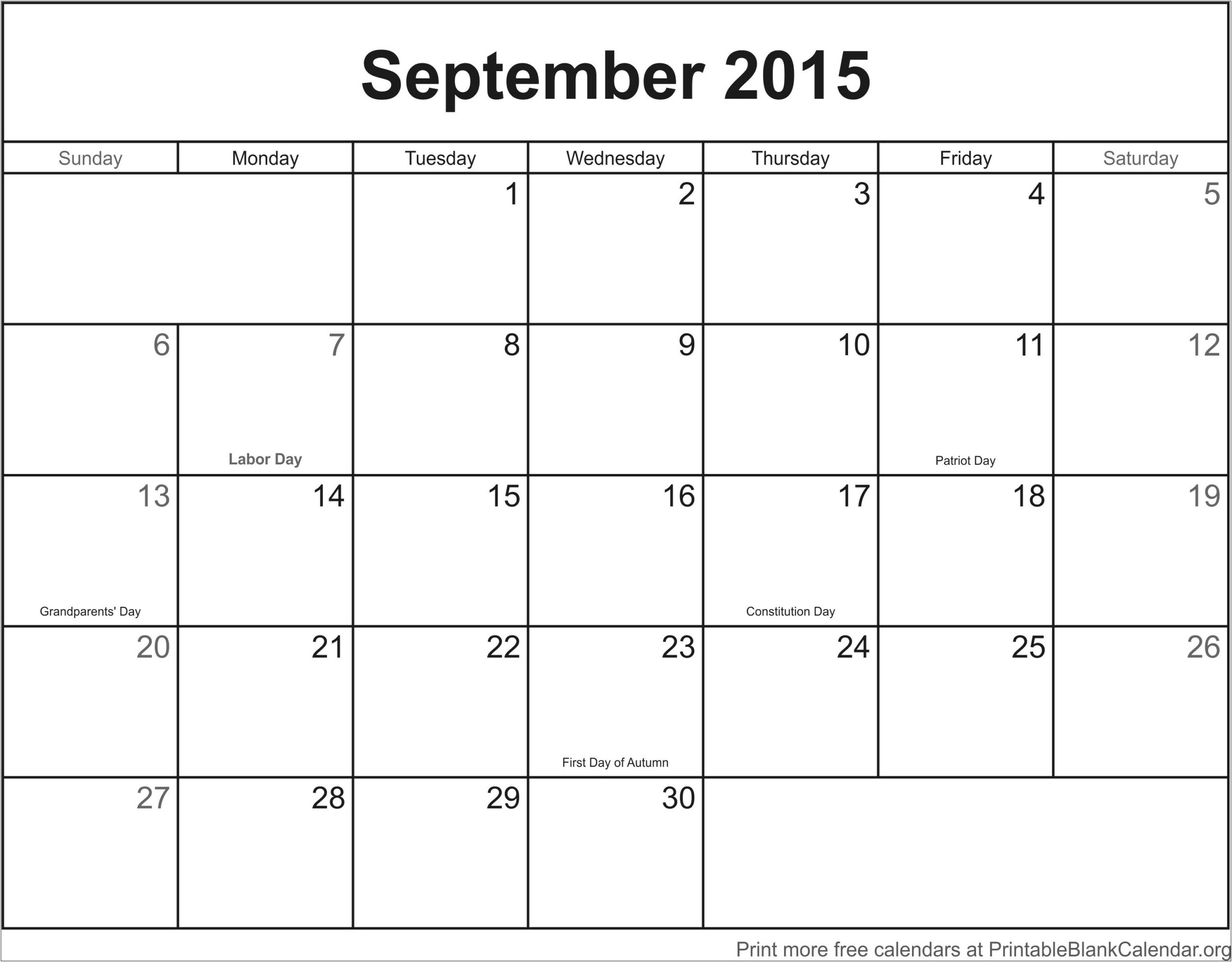 Free 2015 Calendar Templates To Print