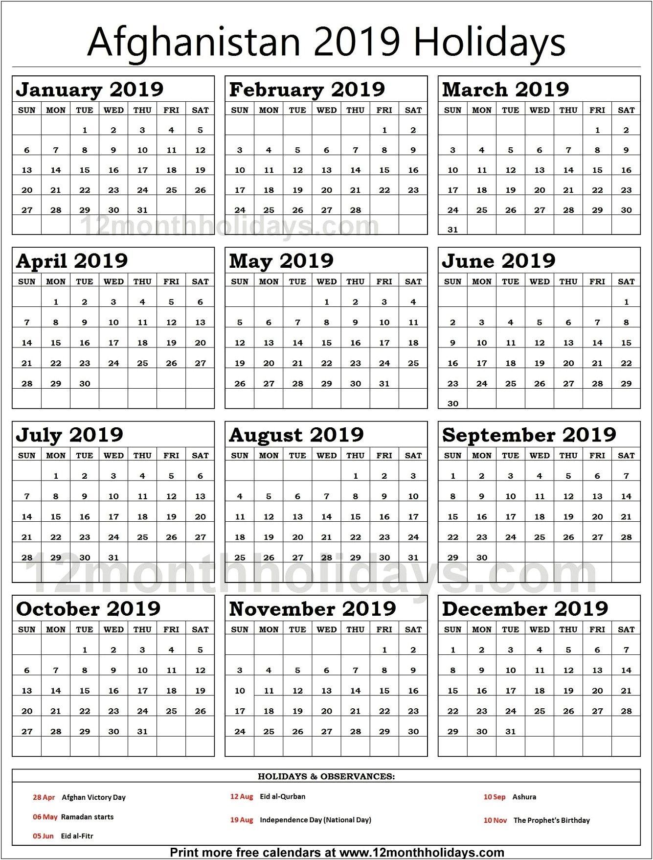 Free 2018 19 Academic Calendar Template