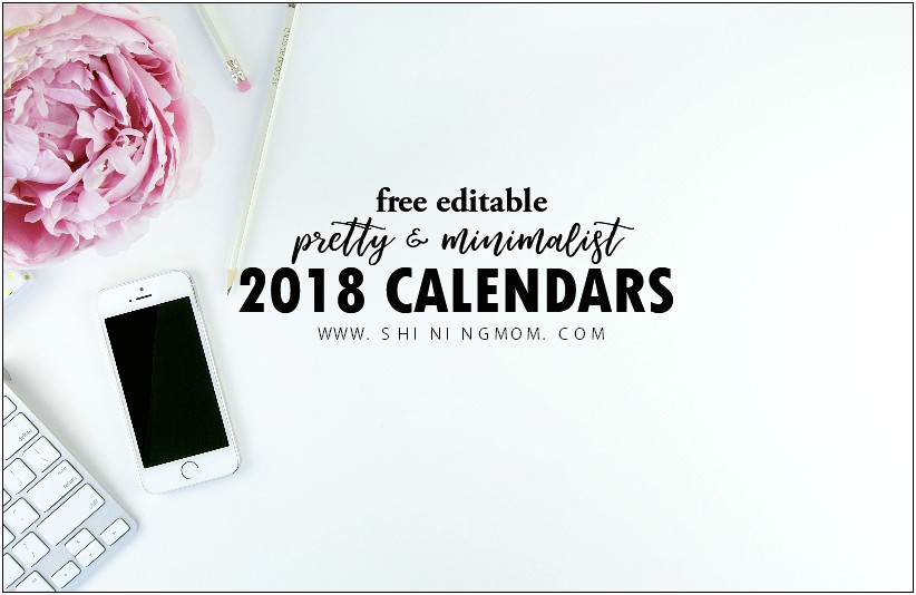 Free 2018 Monthly Calendar Template Word
