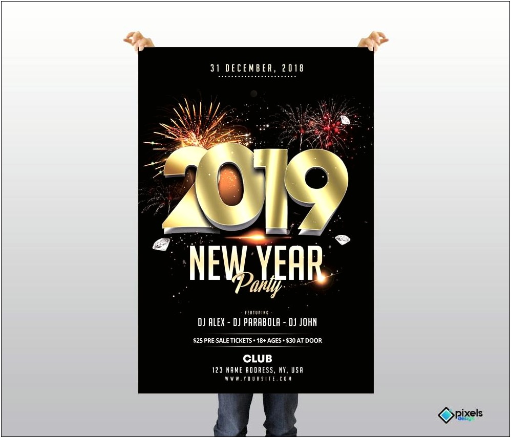 Free 2018 New Years Eve Flyer Template