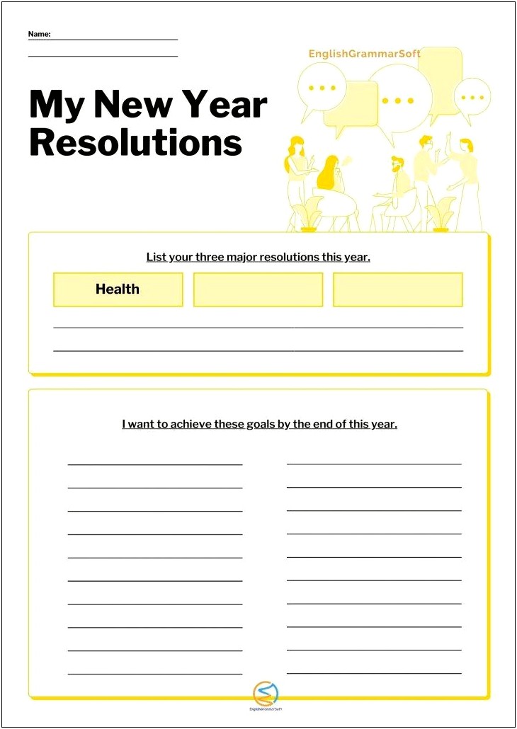 Free 2019 New Year's Resolution Template Printables