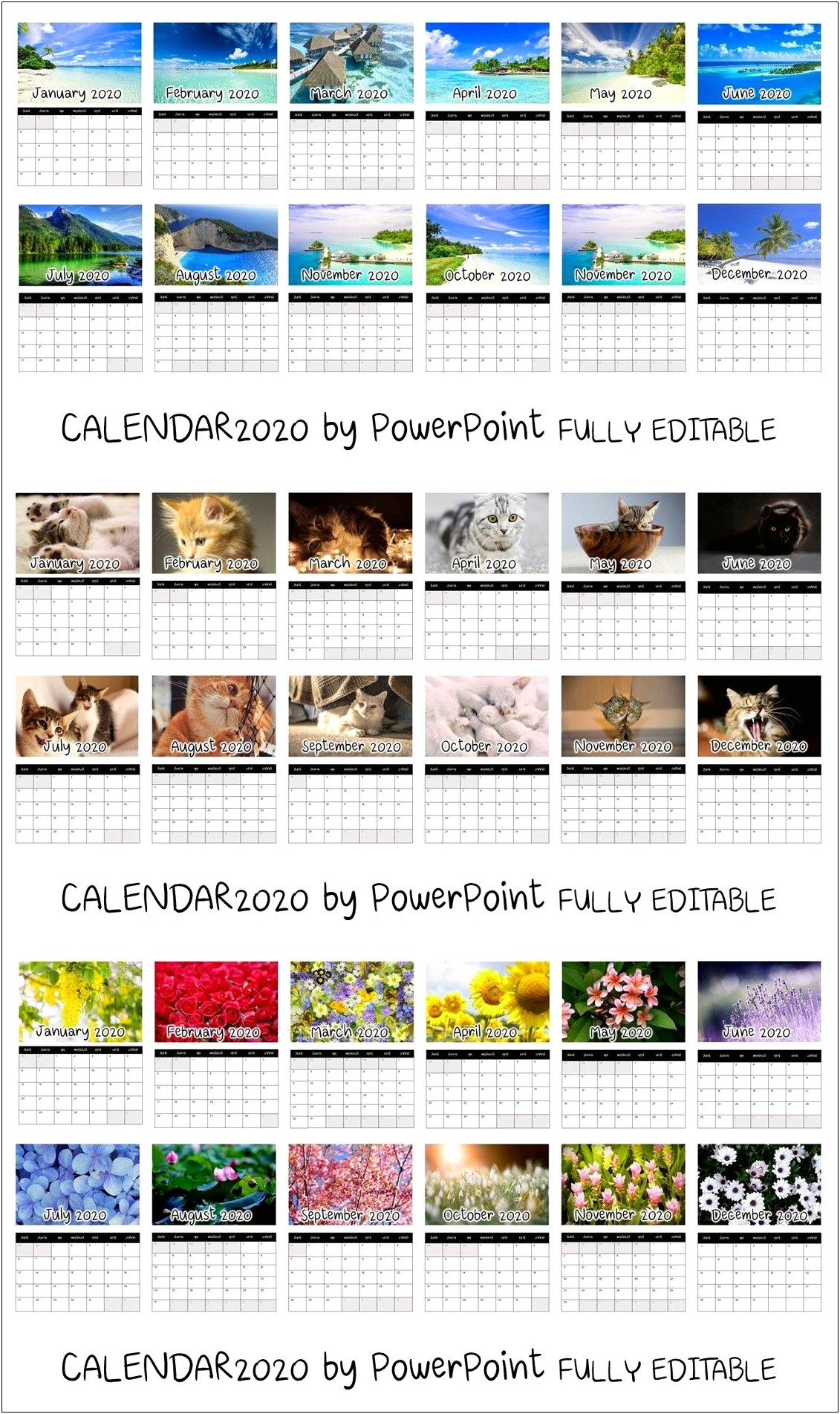 Free 2020 Powerpoint Calendar Template Download