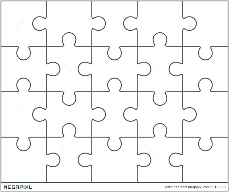 Free 24 Piece Jigsaw Puzzle Template