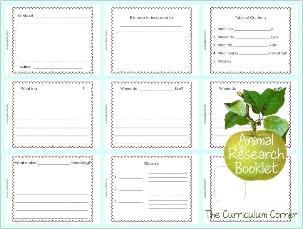 Free 2nd Grade Research Project Template