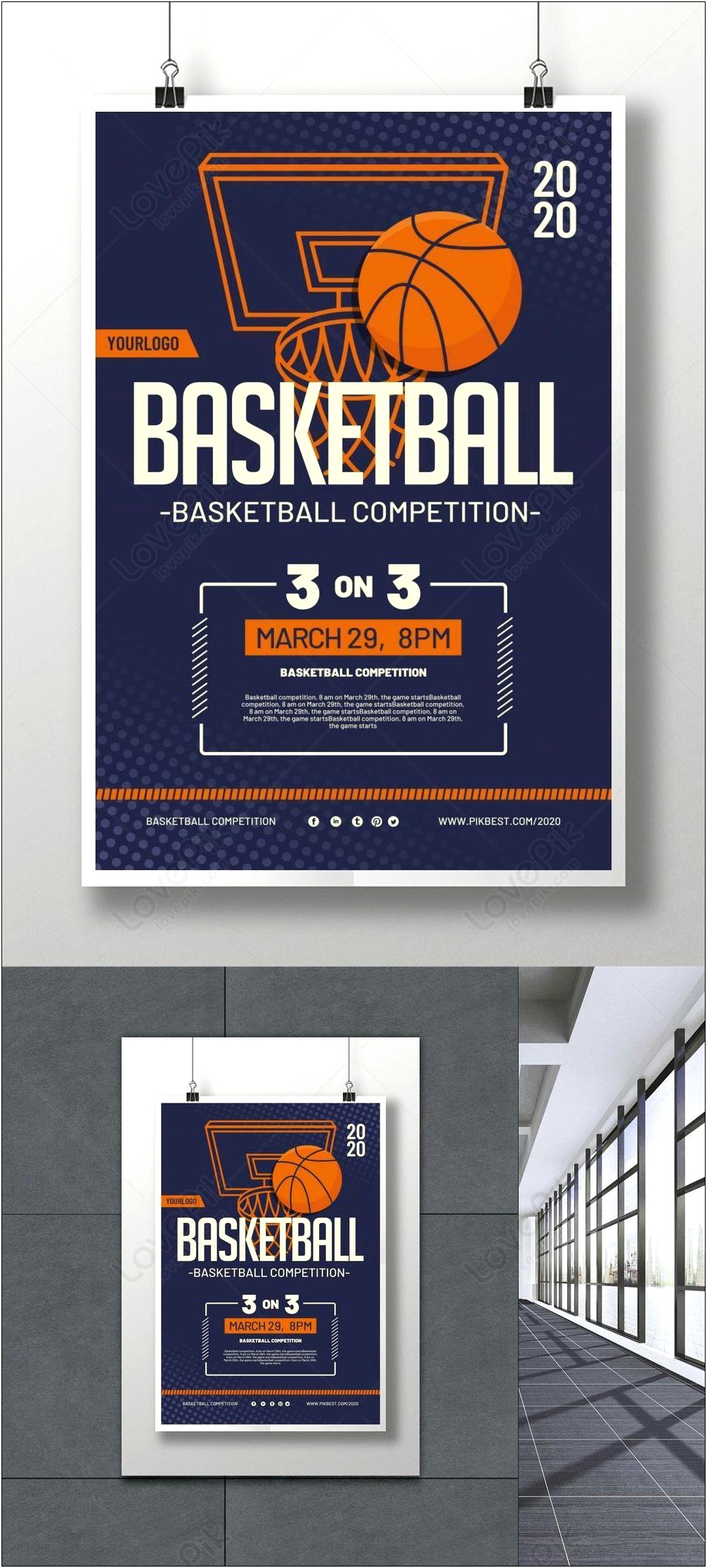 Free 3 On 3 Basketball Tournament Flyer Template