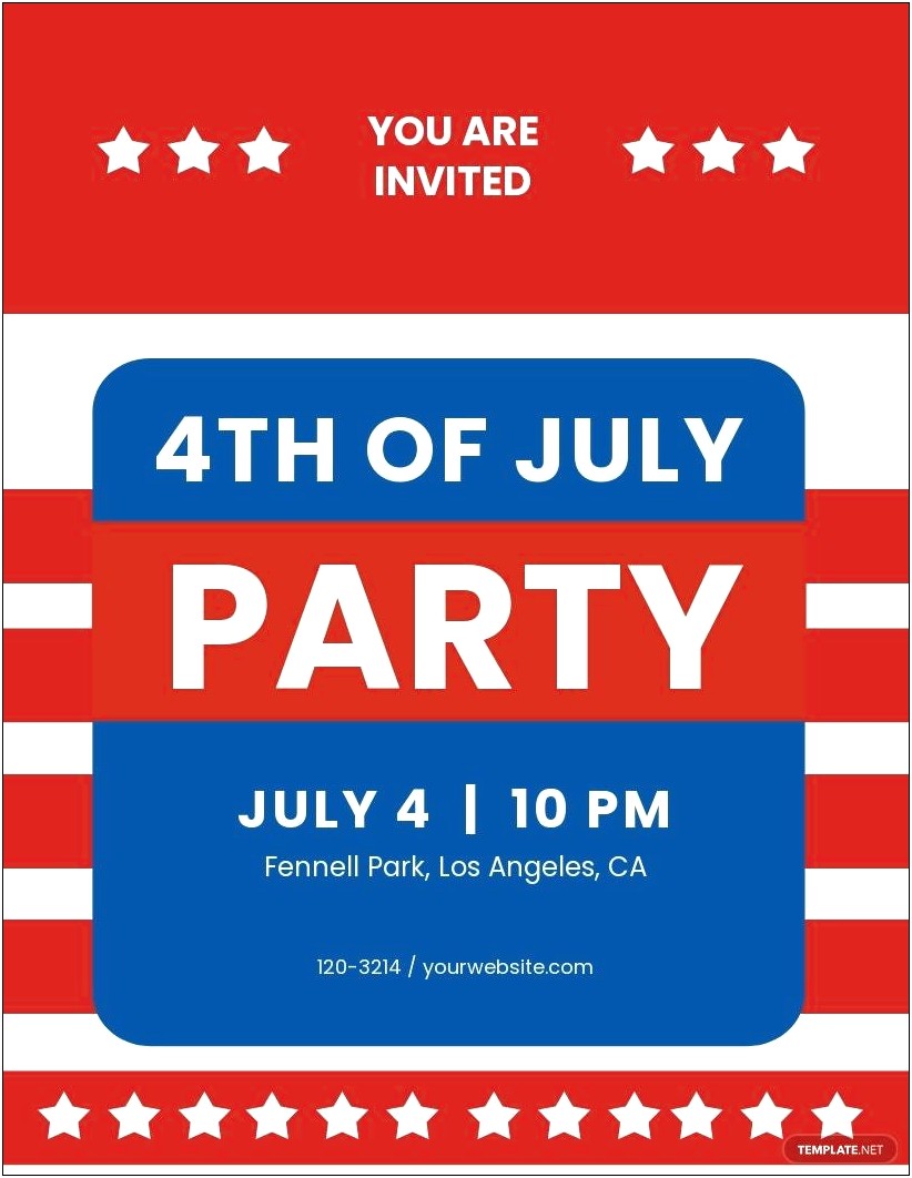 Free 4th Of July Flyer Templates Free
