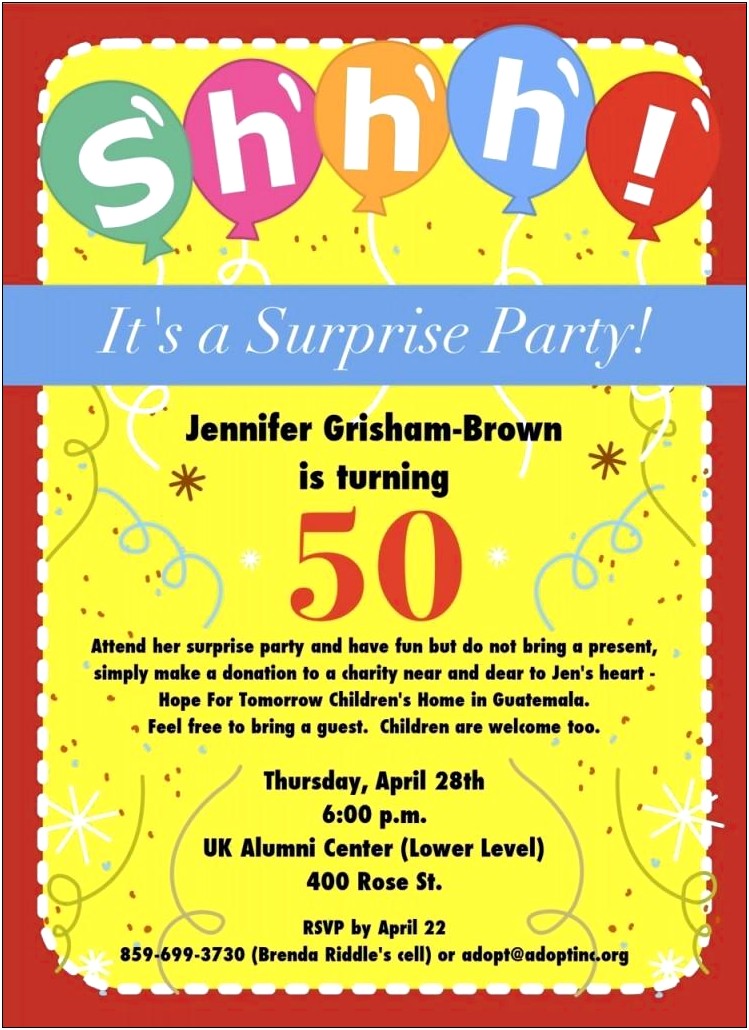 Free 50th Birthday Party Flyer Templates