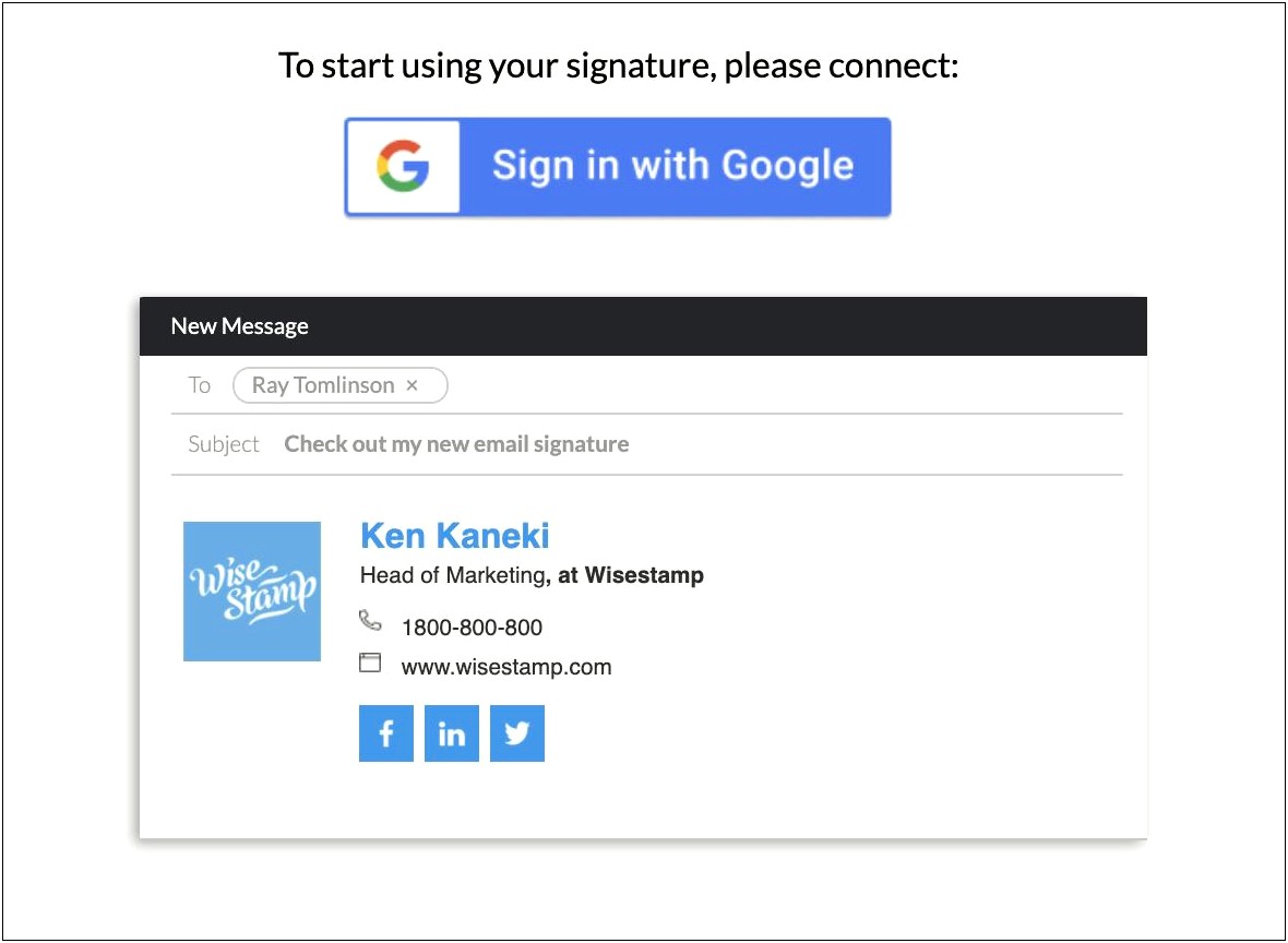Free Ad Free Gmail Signature Template