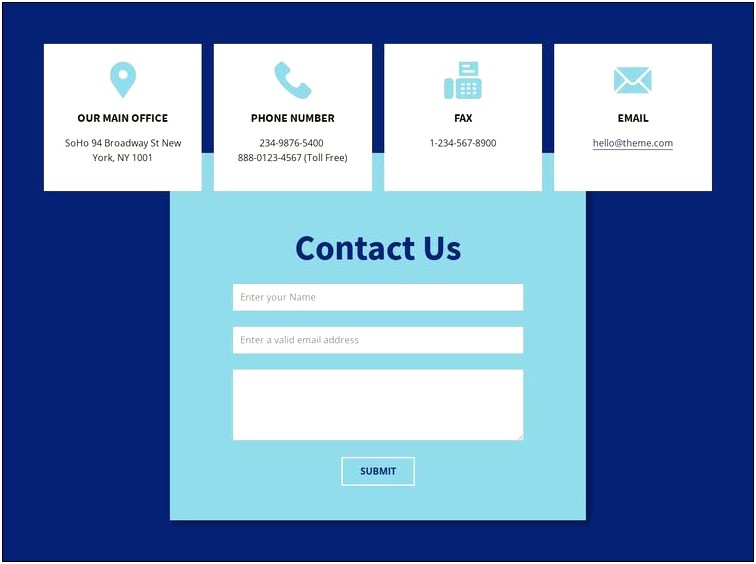 Free Address And Phone Number Template