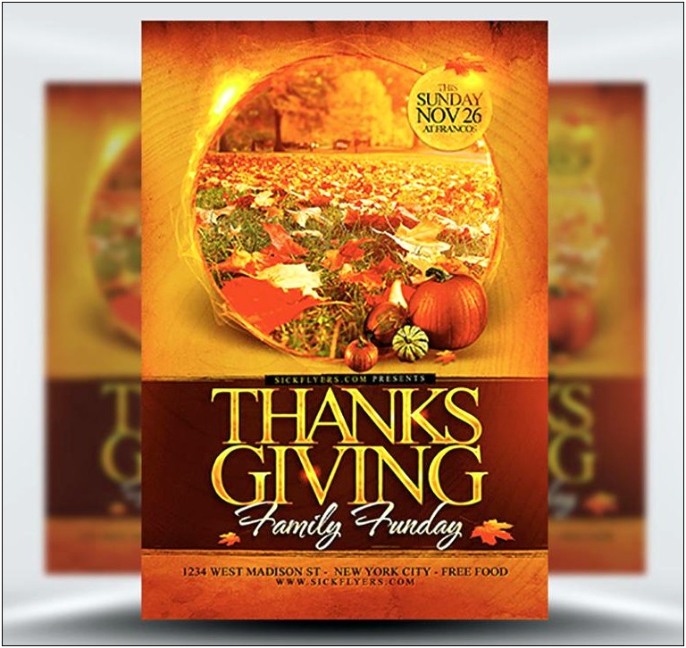 Free Adobe Flyer Template For Thanksgiving