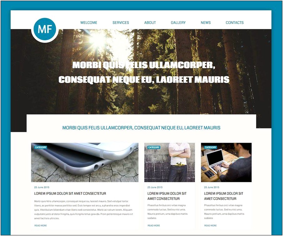 Free Adobe Muse One Page Templates