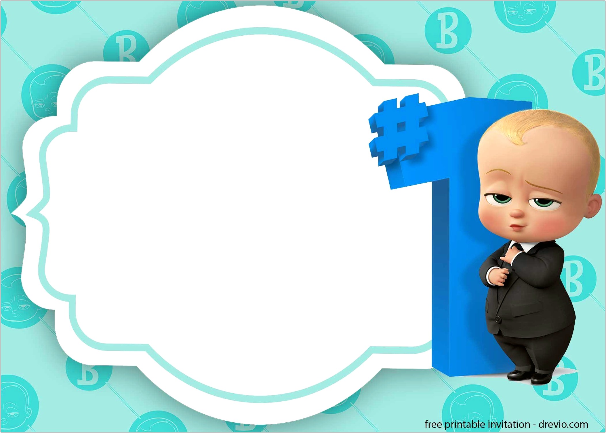 Free African American Boss Baby Invitation Template