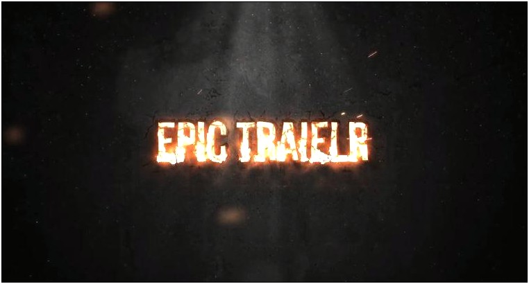 Free After Effects Burning Text Templates