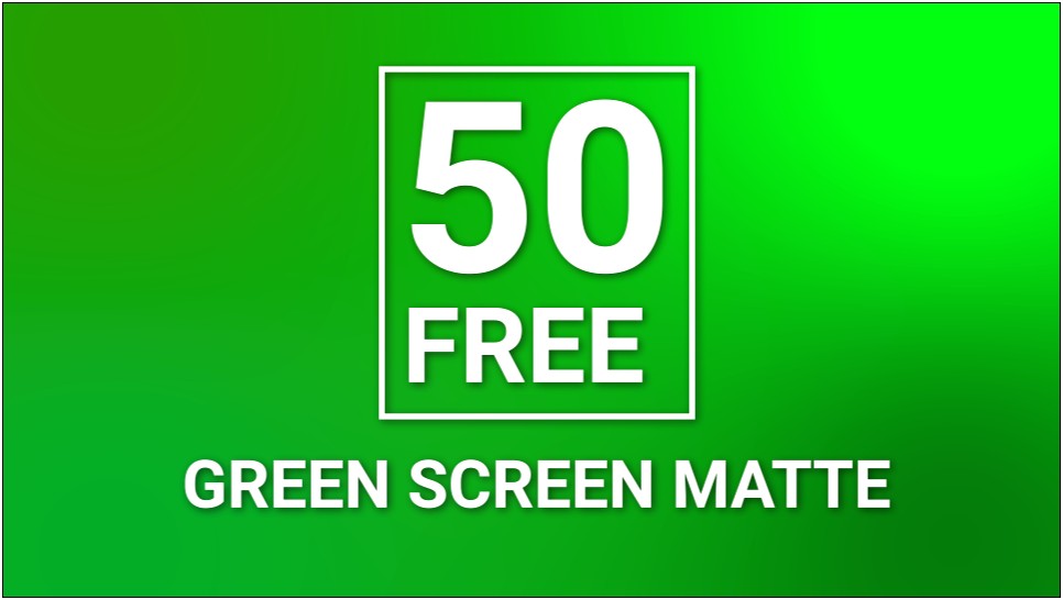 Free After Effects Green Screen Templates
