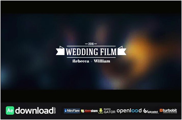 Free After Effects Templates Premium Wedding Titles Videohive