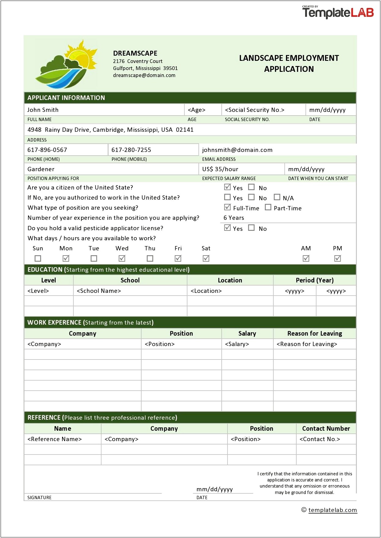 Free After School Registration Form Template