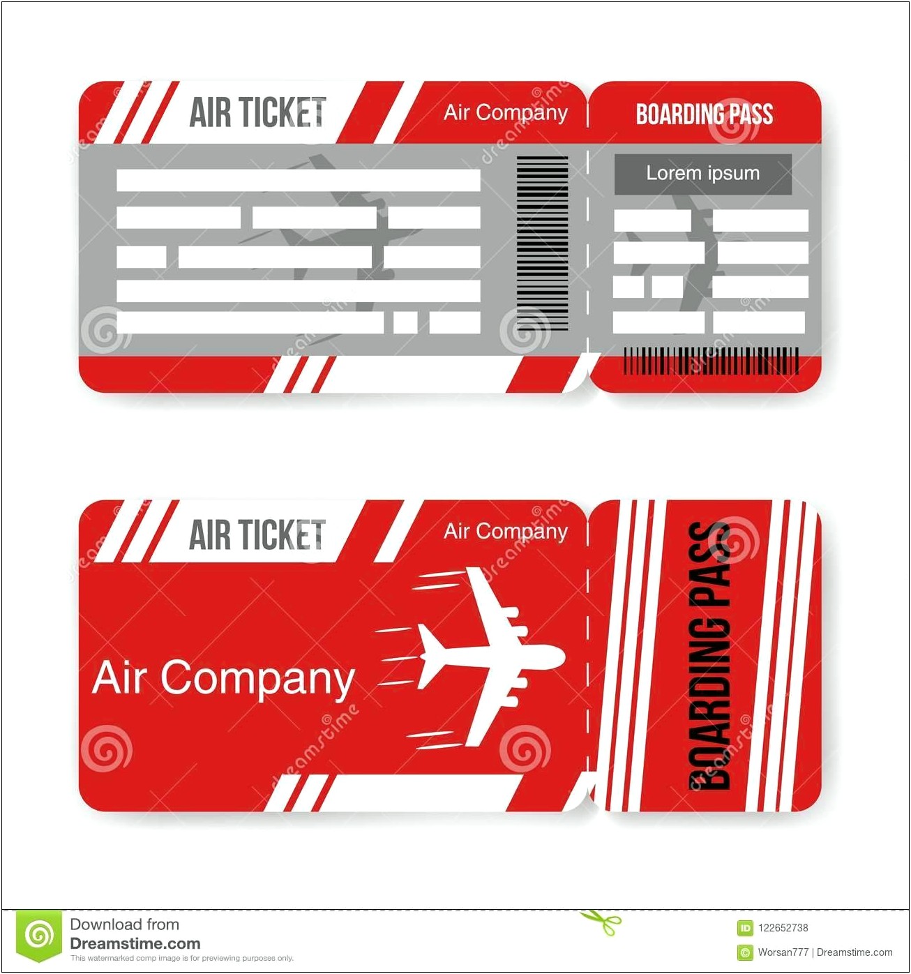 Free Airline Boarding Pass Template Download