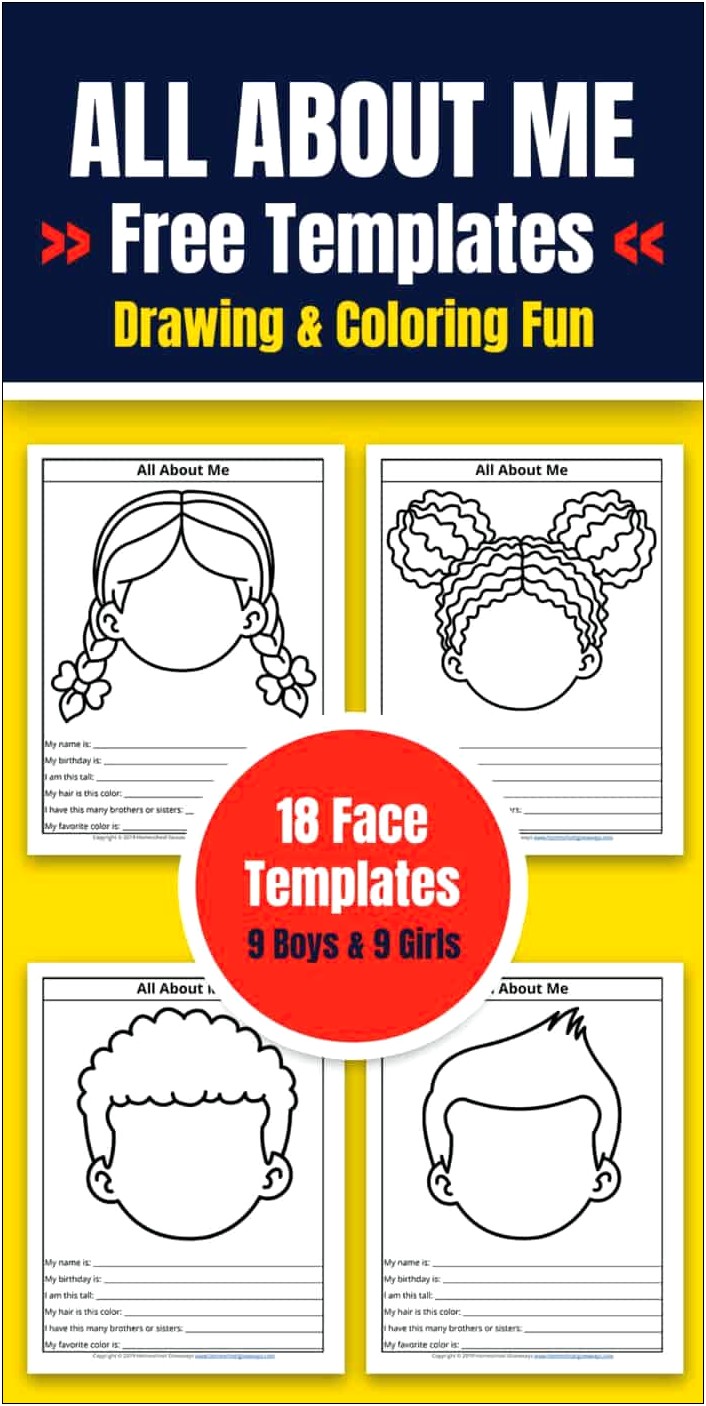 Free All About Me Templates For Adults