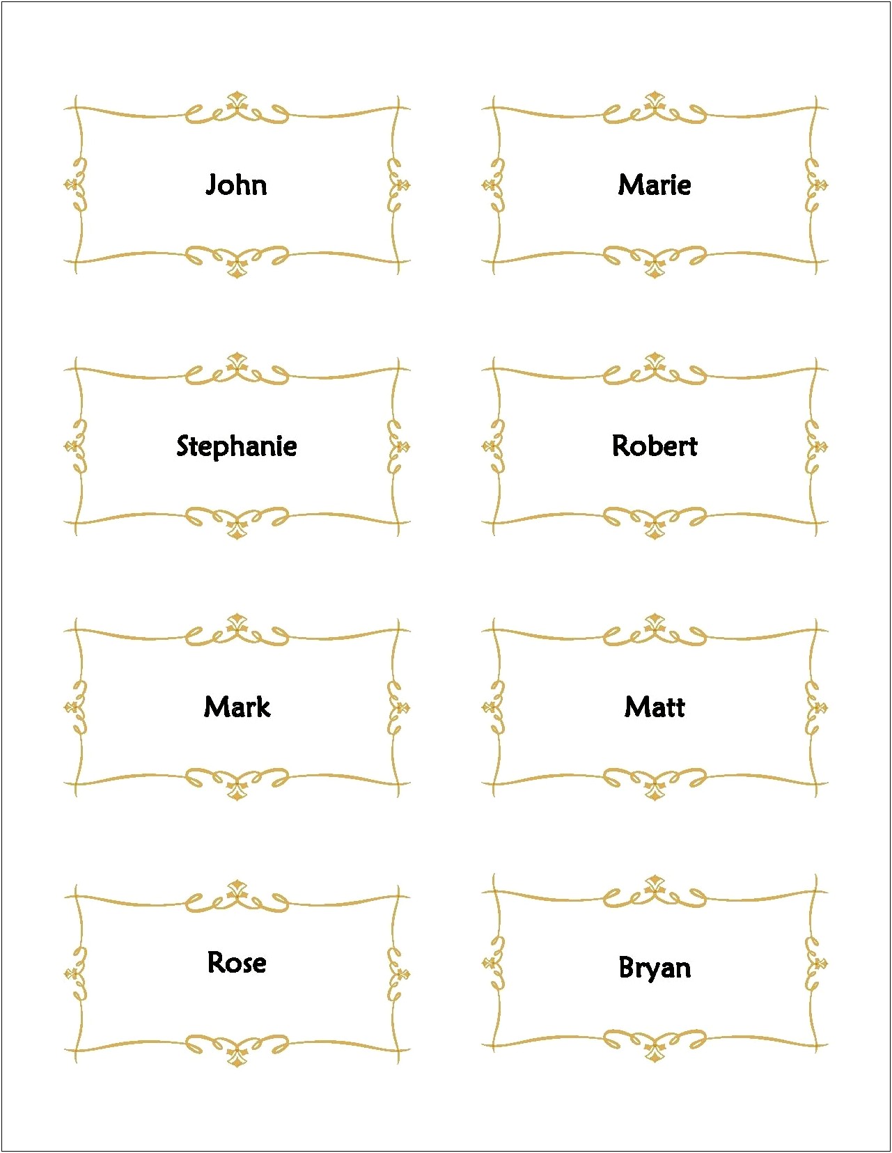 Free All Occasion Place Card Template
