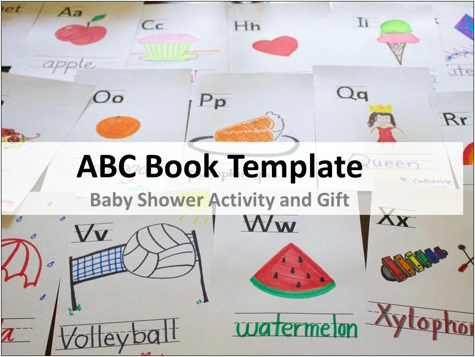 Free Alphabet Book Template Baby Shower