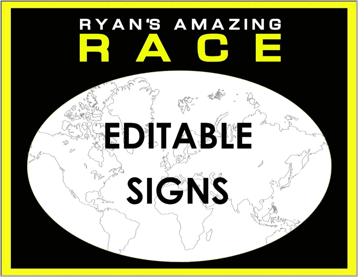 Free Amazing Race Clue Cards Templates
