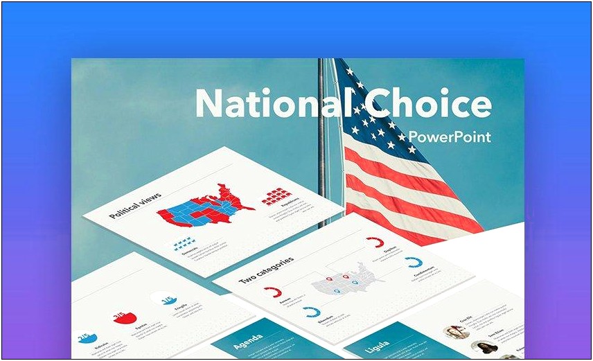 Free American Flag And Powerpoint Template