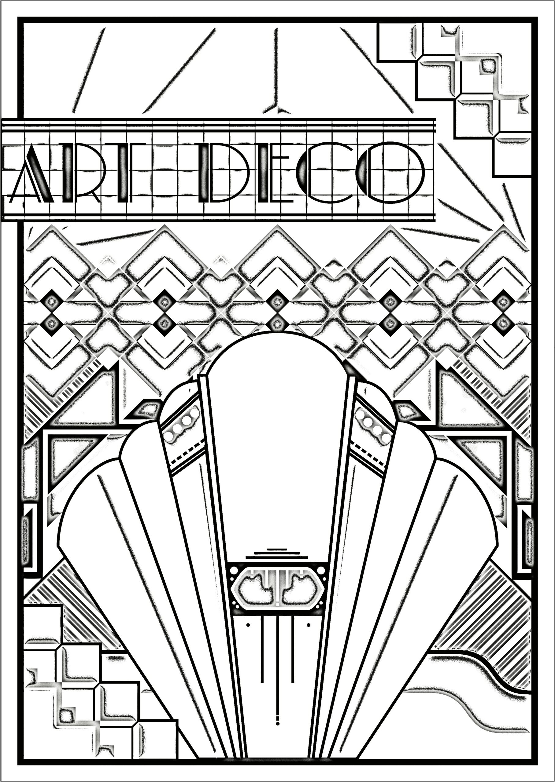 Free Art Deco Pattern Templates Coloring