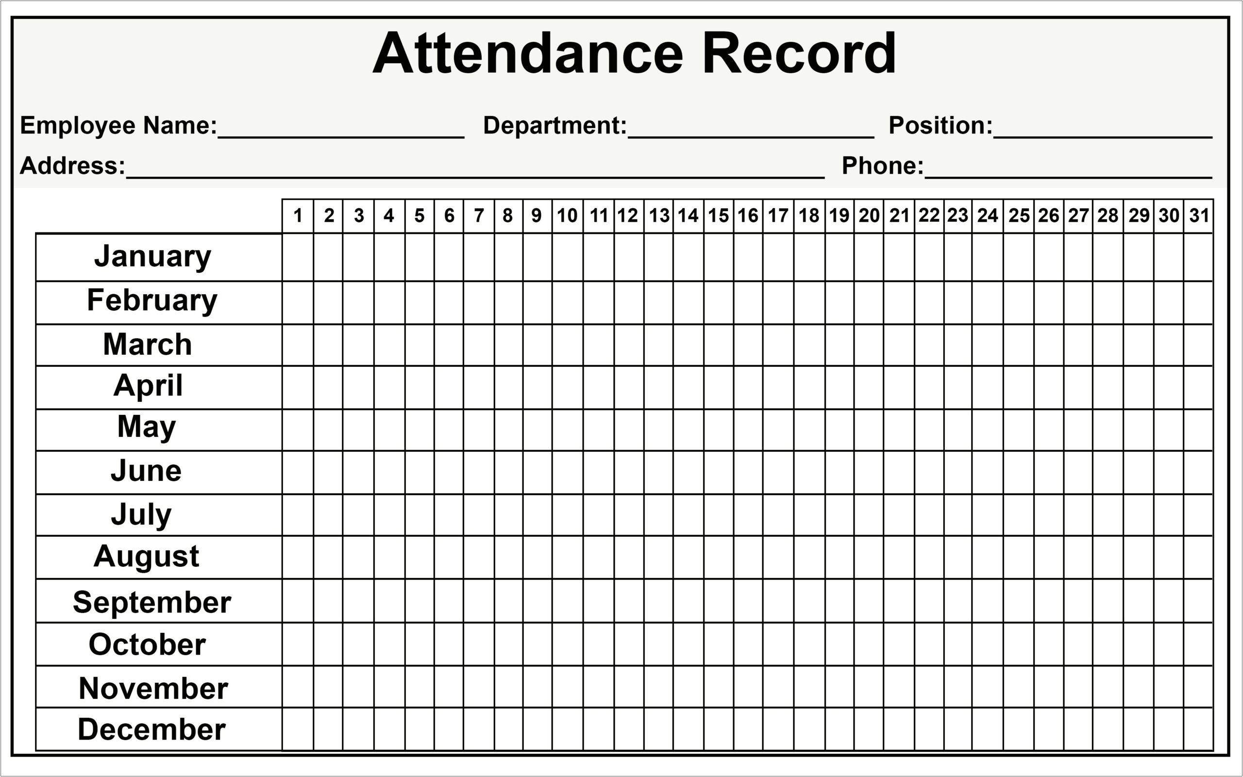 Free Attendance Spreadsheets And Templates Smartsheetsmartsheet