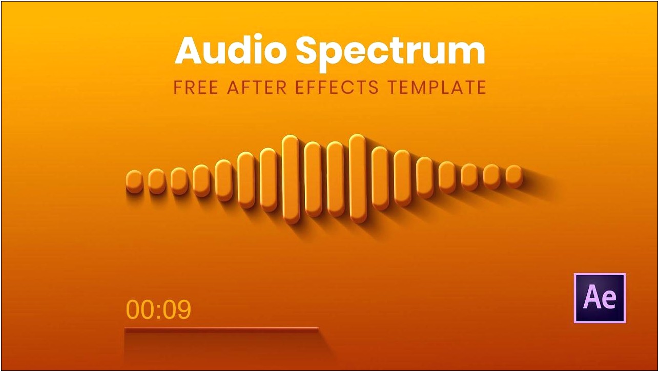 Free Audio Spectrum After Effects Template