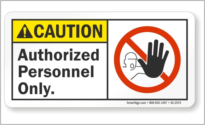Free Authorized Personnel Only Sign Template