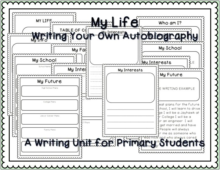 Free Autobiography Template For Elementary Students